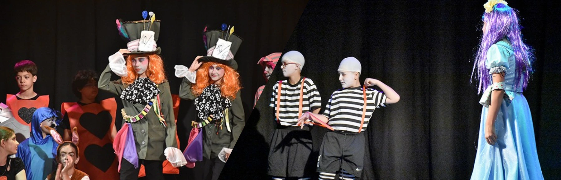 Estudiantes en la presentación de Alicia en el País de las Maravillas